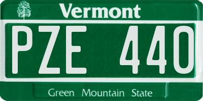 VT license plate PZE440