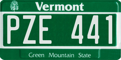 VT license plate PZE441