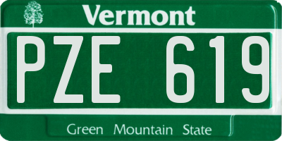 VT license plate PZE619