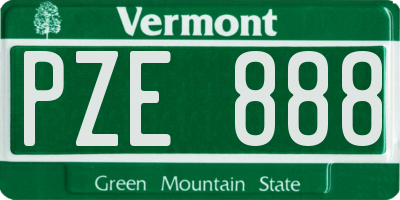 VT license plate PZE888