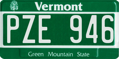 VT license plate PZE946