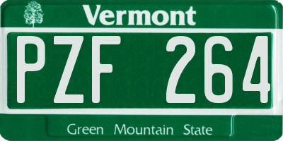 VT license plate PZF264