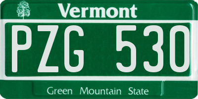 VT license plate PZG530