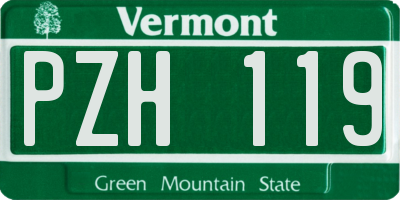 VT license plate PZH119