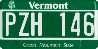 VT license plate PZH146