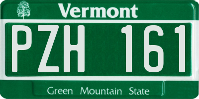 VT license plate PZH161