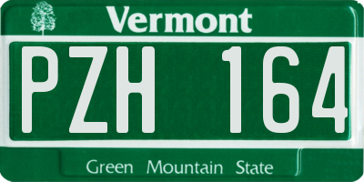 VT license plate PZH164