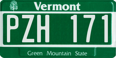 VT license plate PZH171
