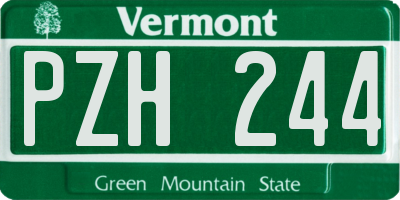 VT license plate PZH244