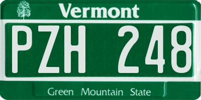 VT license plate PZH248