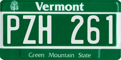 VT license plate PZH261