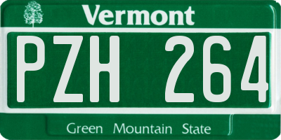VT license plate PZH264