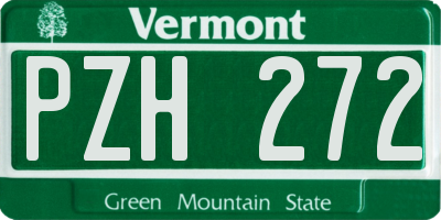 VT license plate PZH272