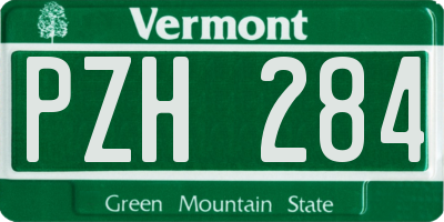 VT license plate PZH284