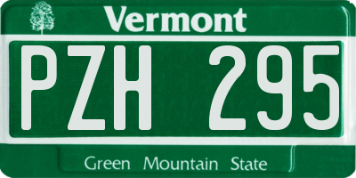 VT license plate PZH295