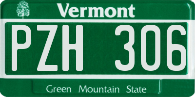 VT license plate PZH306