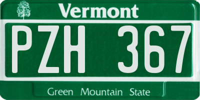VT license plate PZH367