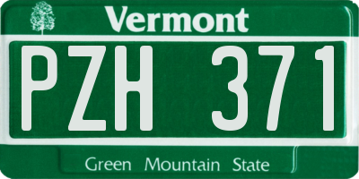 VT license plate PZH371