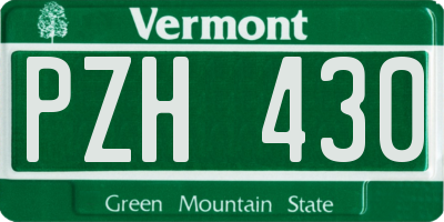 VT license plate PZH430