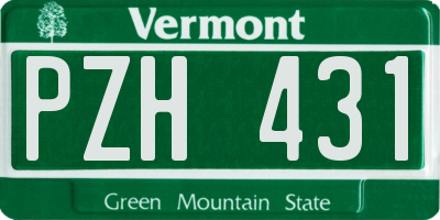VT license plate PZH431