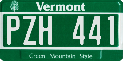 VT license plate PZH441