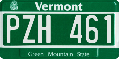 VT license plate PZH461