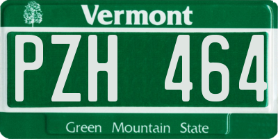 VT license plate PZH464