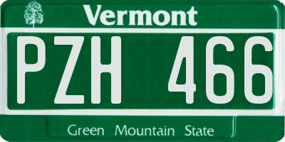 VT license plate PZH466