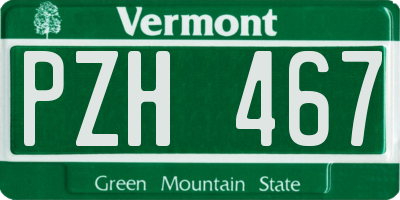 VT license plate PZH467