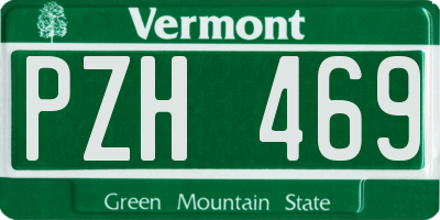 VT license plate PZH469