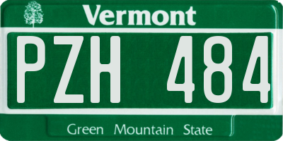 VT license plate PZH484