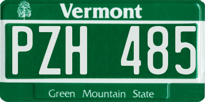 VT license plate PZH485