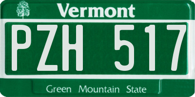 VT license plate PZH517