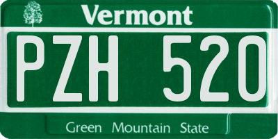 VT license plate PZH520