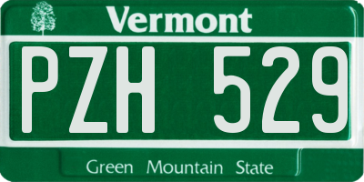 VT license plate PZH529