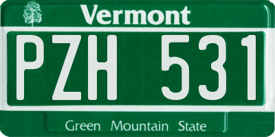 VT license plate PZH531
