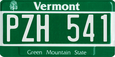 VT license plate PZH541