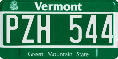VT license plate PZH544