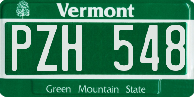 VT license plate PZH548