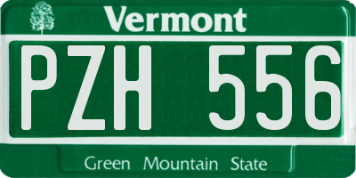 VT license plate PZH556
