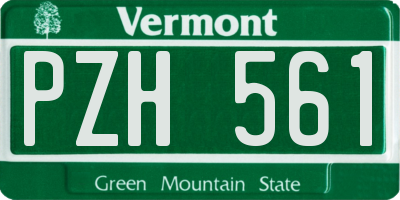 VT license plate PZH561