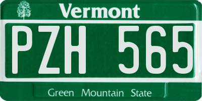 VT license plate PZH565