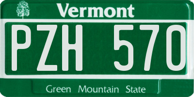 VT license plate PZH570