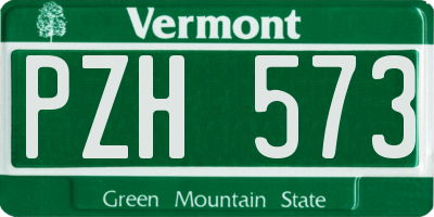 VT license plate PZH573