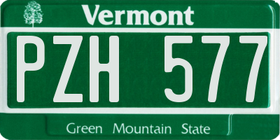 VT license plate PZH577