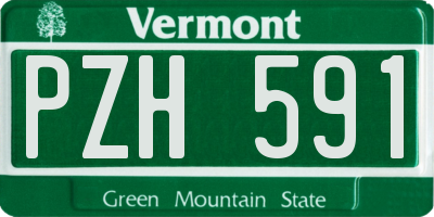VT license plate PZH591