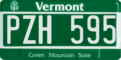 VT license plate PZH595