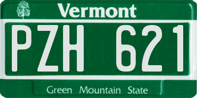 VT license plate PZH621
