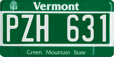 VT license plate PZH631