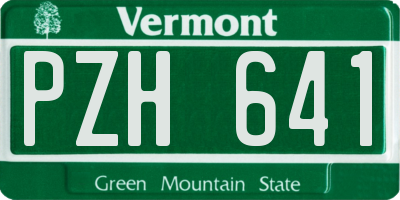 VT license plate PZH641